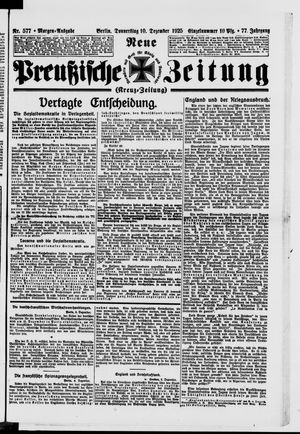 Neue preußische Zeitung vom 10.12.1925