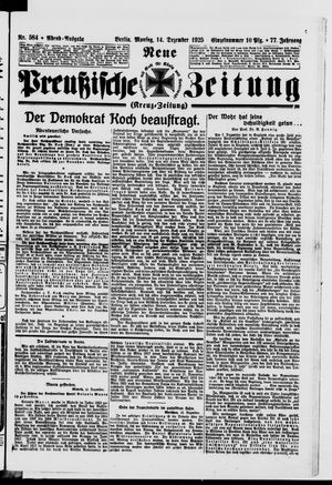 Neue preußische Zeitung vom 14.12.1925