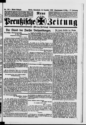 Neue preußische Zeitung vom 19.12.1925