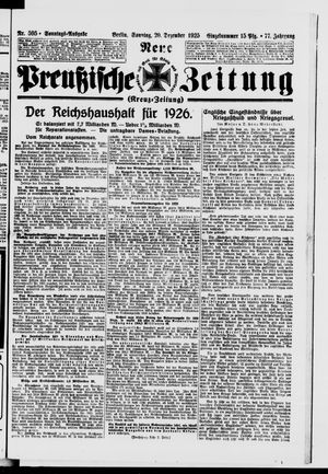 Neue preußische Zeitung vom 20.12.1925