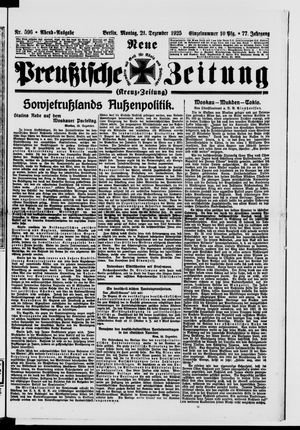 Neue preußische Zeitung vom 21.12.1925