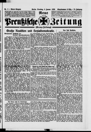Neue preußische Zeitung vom 05.01.1926