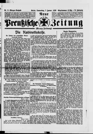 Neue preußische Zeitung vom 07.01.1926