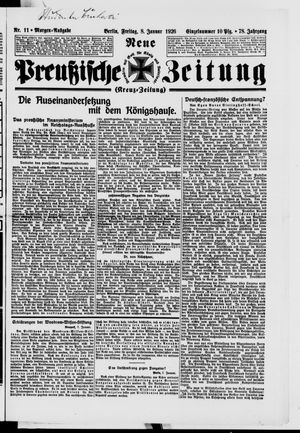 Neue preußische Zeitung vom 08.01.1926