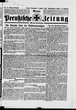 Neue preußische Zeitung vom 09.01.1926
