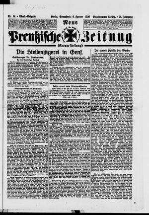 Neue preußische Zeitung vom 09.01.1926