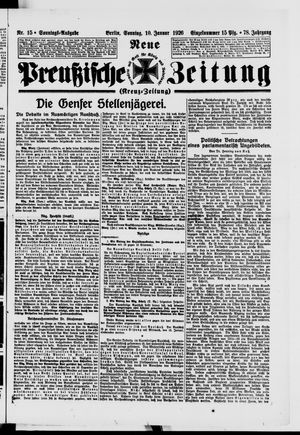 Neue preußische Zeitung vom 10.01.1926