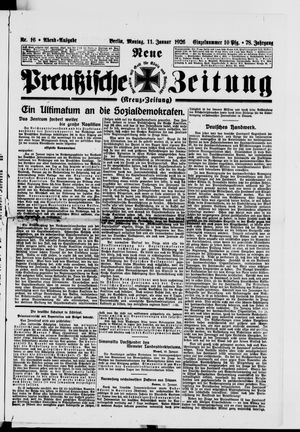Neue preußische Zeitung vom 11.01.1926