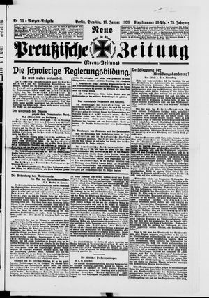 Neue preußische Zeitung vom 19.01.1926