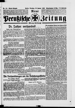Neue preußische Zeitung vom 19.01.1926
