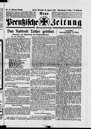 Neue preußische Zeitung vom 20.01.1926