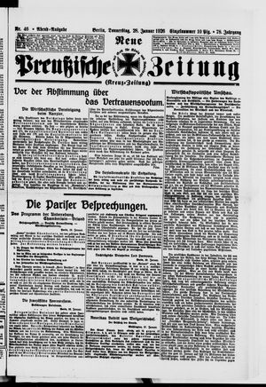 Neue preußische Zeitung vom 28.01.1926