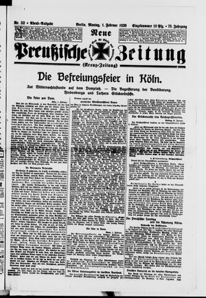 Neue preußische Zeitung vom 01.02.1926