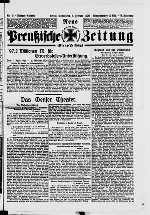 Neue preußische Zeitung on Feb 6, 1926