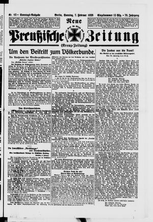 Neue preußische Zeitung vom 07.02.1926