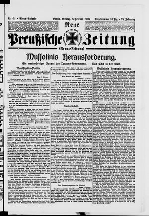 Neue preußische Zeitung vom 08.02.1926
