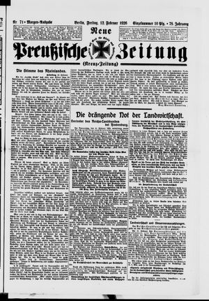 Neue preußische Zeitung vom 12.02.1926