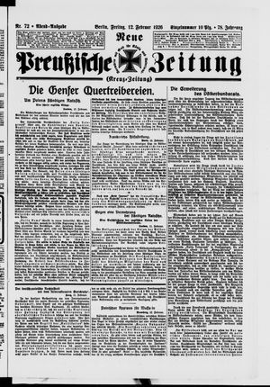 Neue preußische Zeitung vom 12.02.1926