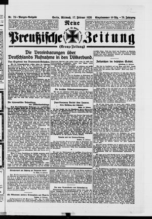 Neue preußische Zeitung vom 17.02.1926