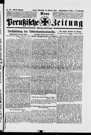 Neue preußische Zeitung vom 24.02.1926