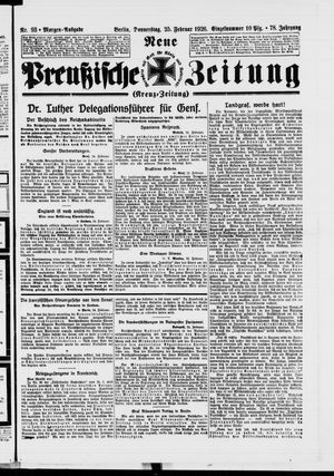 Neue preußische Zeitung vom 25.02.1926
