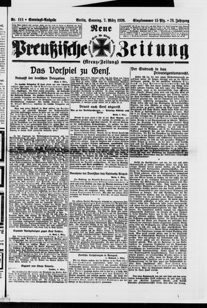Neue preußische Zeitung vom 07.03.1926