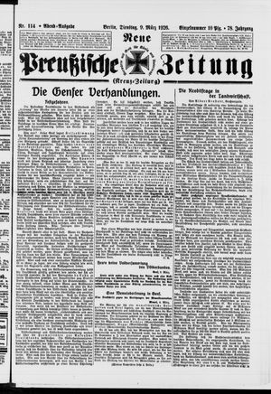 Neue preußische Zeitung vom 09.03.1926