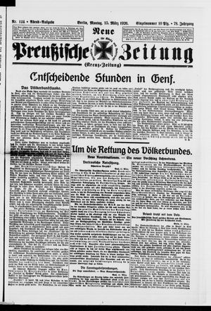 Neue preußische Zeitung vom 15.03.1926