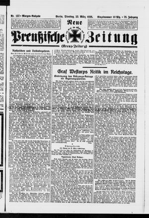 Neue preußische Zeitung vom 23.03.1926