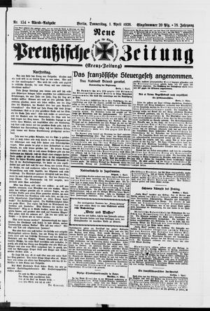 Neue preußische Zeitung vom 01.04.1926
