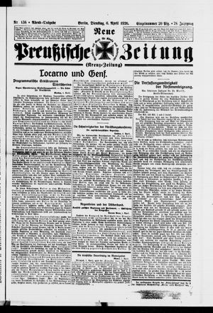 Neue preußische Zeitung vom 06.04.1926