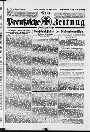 Neue preußische Zeitung vom 14.04.1926