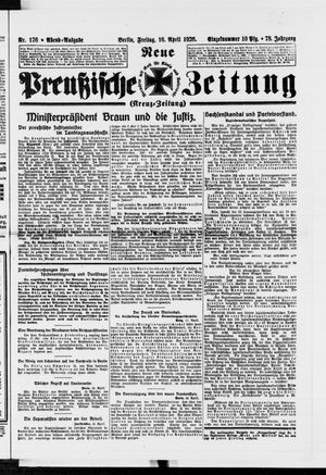 Neue preußische Zeitung vom 16.04.1926