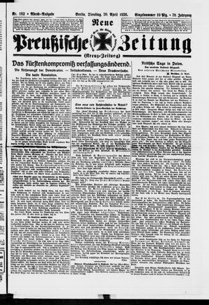 Neue preußische Zeitung vom 20.04.1926