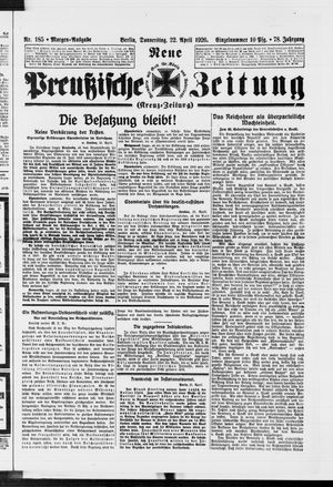 Neue preußische Zeitung vom 22.04.1926