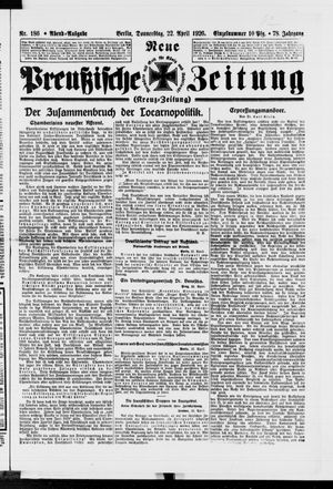 Neue preußische Zeitung vom 22.04.1926