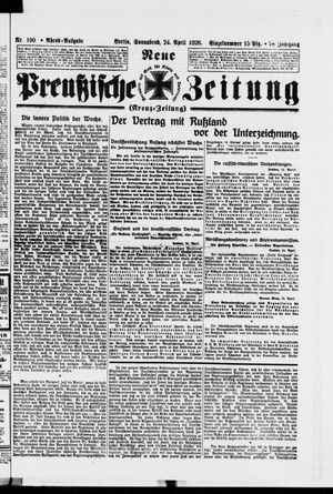 Neue preußische Zeitung vom 24.04.1926