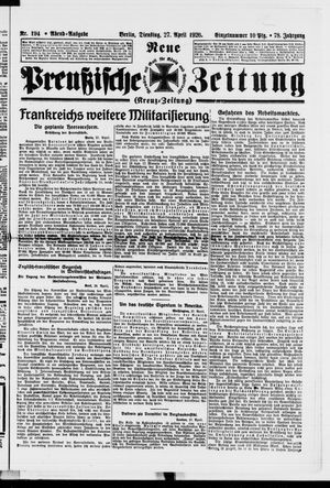 Neue preußische Zeitung vom 27.04.1926