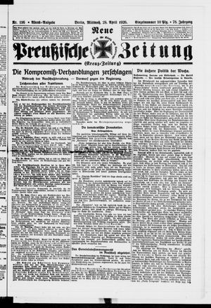 Neue preußische Zeitung vom 28.04.1926