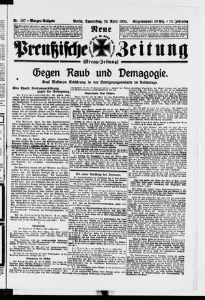 Neue preußische Zeitung vom 29.04.1926