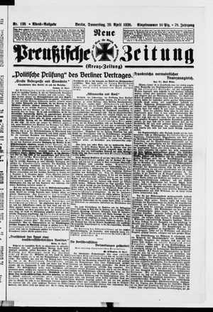 Neue preußische Zeitung vom 29.04.1926