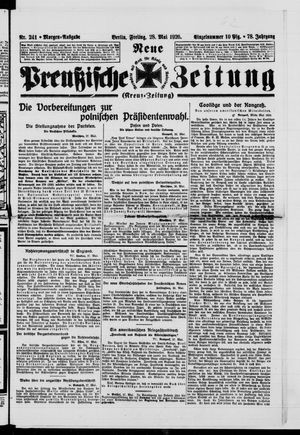 Neue preußische Zeitung vom 28.05.1926