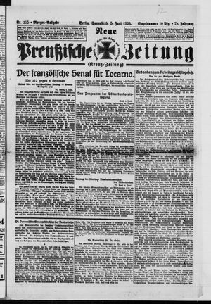 Neue preußische Zeitung vom 05.06.1926