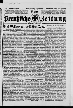 Neue preußische Zeitung vom 06.06.1926