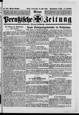 Neue preußische Zeitung vom 10.06.1926