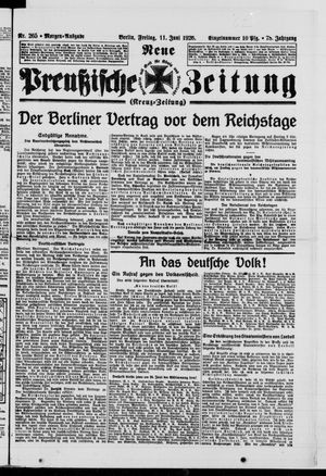 Neue preußische Zeitung on Jun 11, 1926