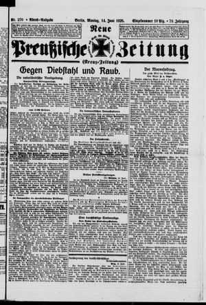 Neue preußische Zeitung vom 14.06.1926