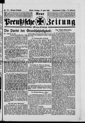 Neue preußische Zeitung vom 15.06.1926