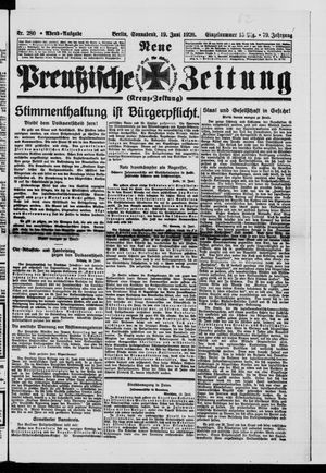Neue preußische Zeitung vom 19.06.1926