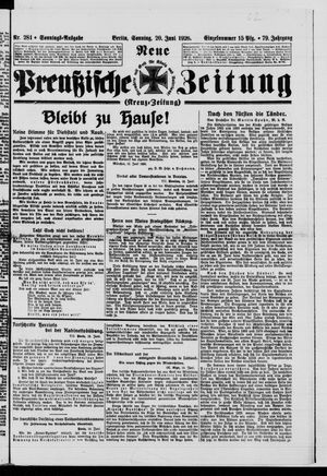 Neue preußische Zeitung vom 20.06.1926